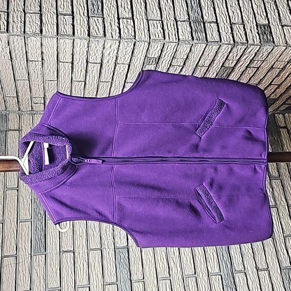 Denim & Co Zip Up Fleece Vest 2X Purple Warm! - Picture 1 of 8